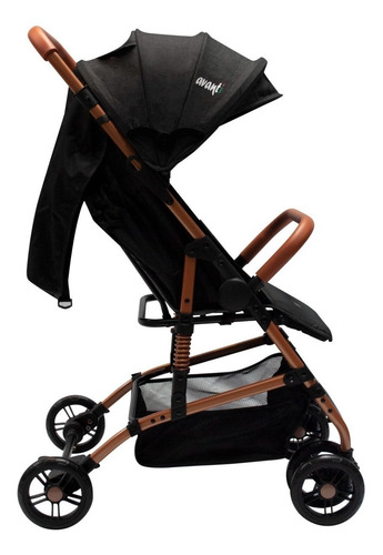 Imagen 4 de 5 de Cochecito de paseo Avanti Praga negro con chasis color marrón claro