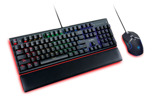 Combo Kit Gamer Teclado Mecanico + Mouse Optico Level Up Color del mouse Negro Color del teclado Negro