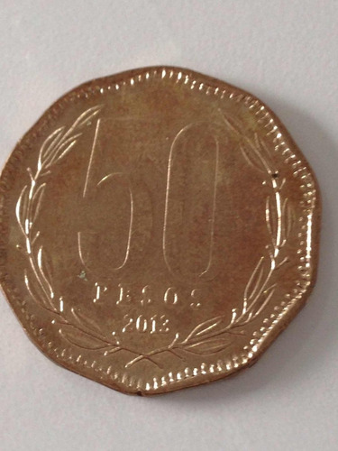 Moneda Chile 50 Pesos 2013 Unc (x1086-x1085