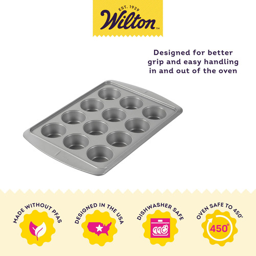 Pan De Muffins Wilton Ever Glide: Disfrute De Muffins Ideal