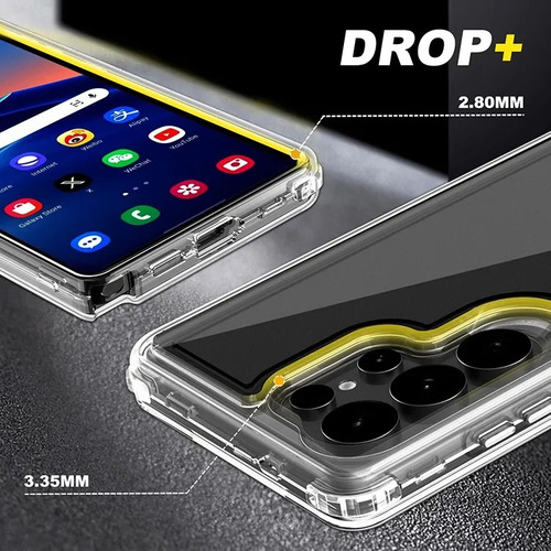 Funda Para Honor Uso Rudo 3 En 1 Grado Militar Antigolpes Transparente Honor X7a