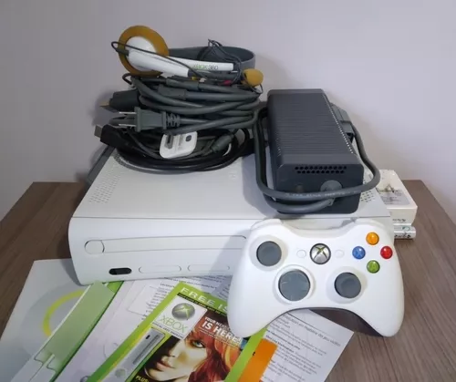 Xbox 360 Fat Completo Lt 3.0 320gb Jasper, Controle + Cabos