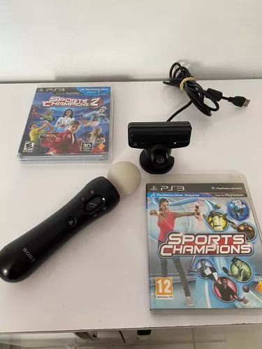 Kit PS Move - Bastão + Câmera + Jogo Sports Champions