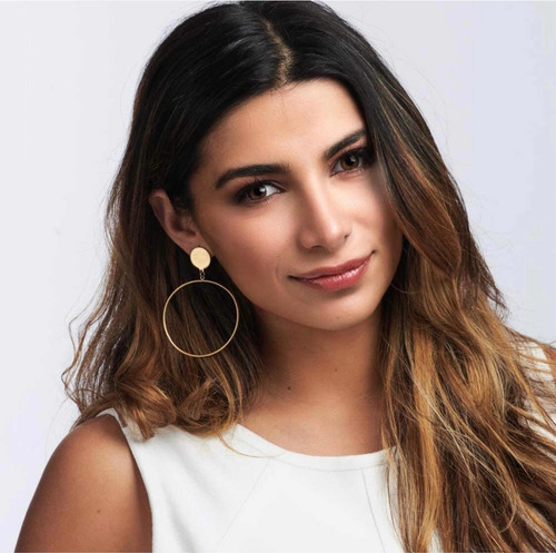 Aretes Largos Estilo Arracada Ligeros Metálico Mate Rústico