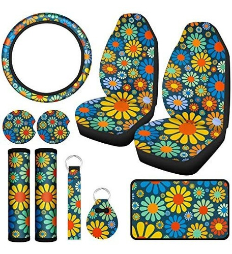 Silla De Auto De Altaew 10 Pcs Hippie Cubre Completo 5lxbk