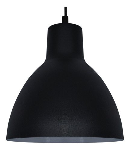 Lámpara Colgante De Aluminio Negro Mate Modelo Koren