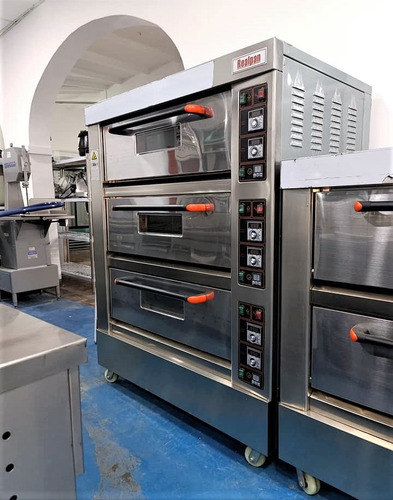 Horno Eléctrico Pizzero De 3 Cámaras Y 6 Bandejas Xyf3ka