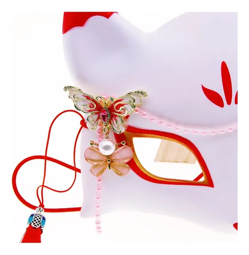 Máscara Japonesa De Kabuki Kitsune De Ed Abs Masques, Acceso