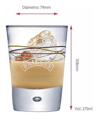Etiqueta para vaso de cerveza Frases Baileys Glass 275ml