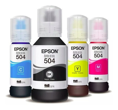 Pack 4 Tintas Epson T504 Original L4150 L4160 L6191 L6161  