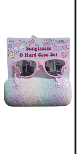 Lentes 100% Uv Niña Sunglasses&hard Case Set Capelli Newyork
