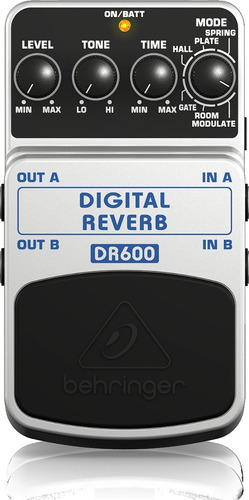 Pedal de efeito Behringer Digital Reverb DR600 cinza