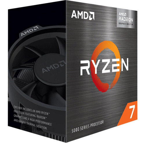 Procesador AMD Ryzen 7 5700G 100-100000263BOX de 8 núcleos y  4.6GHz de frecuencia con gráfica integrada