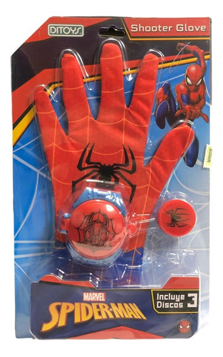 Spiderman Shooter Glove Guante Con 3 Discos Cod 2609