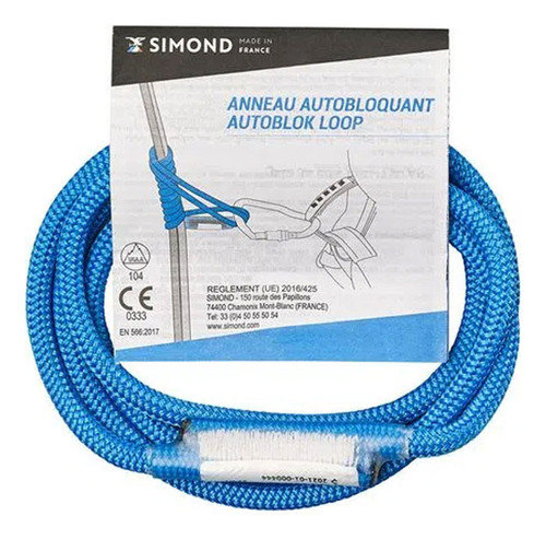 Passador Autoblock Loop De Escalada E Alpinismo 60 Cm Cor Azul