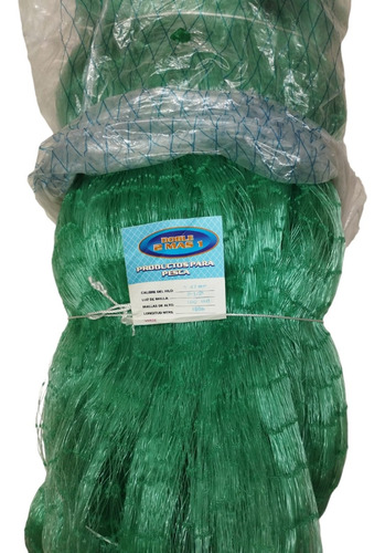 Red De Pesca 0.47x2 1/2x100x100 Verde Triple Nudo Verde