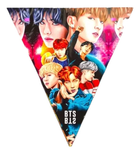 Banderin Para Fiesta Con Tematica De Bts