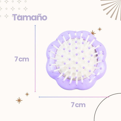 Cepillo Desenredante De Maquillaje De Bolsillo De Flor Mujer