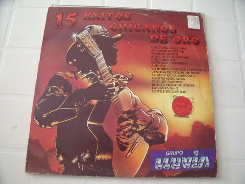 Lp Grupo Lluvia 15 Exitos Chicanos De Oro