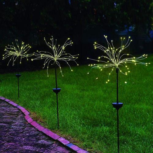 Solar Led Firework Sparkler Garden Stake Light - Outdoor Dec