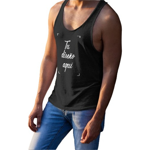 Musculosa Negra Personalizada