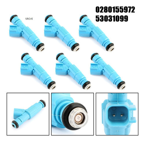 P 6 Pcs Fuel Injector 0280155972 Fj479 53031099 For