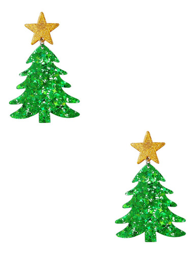 Pendientes Colgantes De Navidad, Pendientes Colgantes, Verde