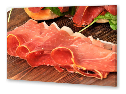 Cuadro Canvas Jamon Crudo Comidas Picada Fiambres M3