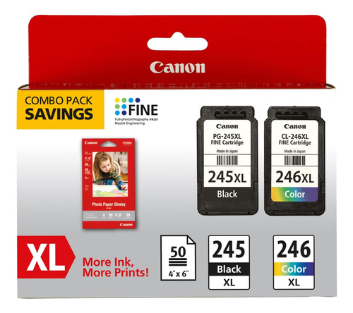 Canon Pg-245xl/cl-246xl Pack/photo Paper Pack, Compatibl157