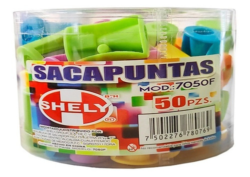 Sacapuntas Shely 7050f Con 50 Piezas Colores Diferentes