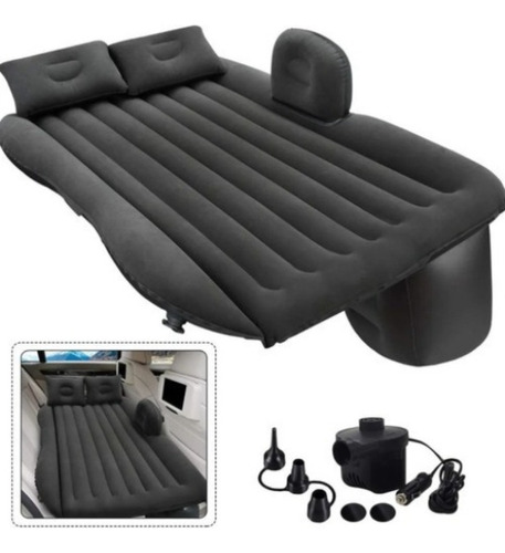 Colchón Inflable Para Auto Inflador 12v Y 2 Almohadas