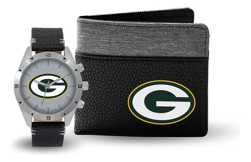 Conjunto De Reloj Y Billetera De Green Bay Packers De N...