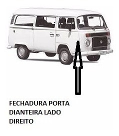 Imagem 5 de 6 de Fechadura Porta Dianteira Lado Direito Kombi 97 Em Diante