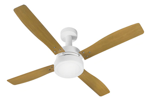 Ventilador De Teto Vintage Led Branco/mg 110v