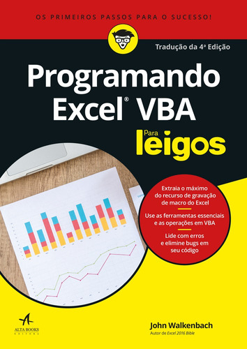 Programando Excel VBA para leigos, de Walkenbach, John. Série Para leigos Starling Alta Editora E Consultoria  Eireli, capa mole em português, 2018