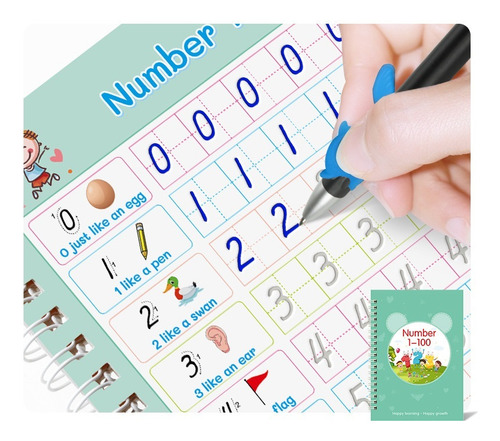 5pcs Pastas De Exercícios De Caligrafia Mágica Reutilizáveis