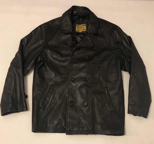 Campera Saco Chaqueta Cuero Motor Oil Talle L Negro