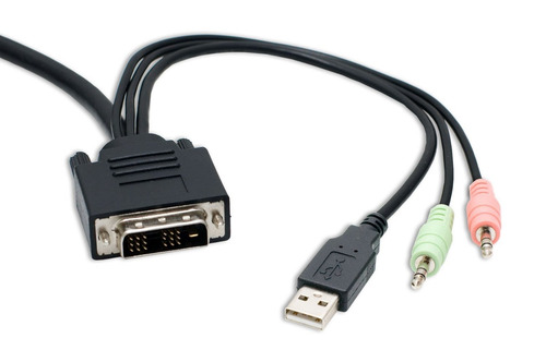 Iocrest 2 Puertos Dvi + Conmutador Kvm Usb Con Soporte De Au