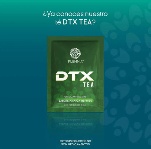 Plennia Dtx Tea Formula Antioxidante 5 Sobres 8gr C/u
