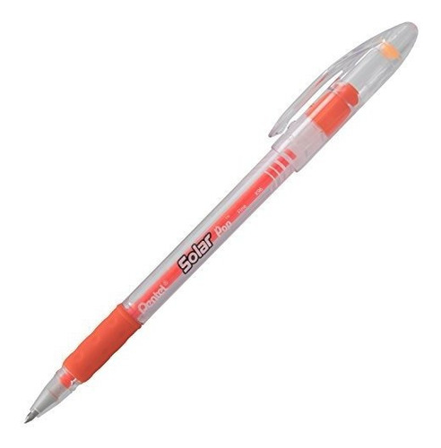Bolígrafo Gel Pentel Solar Pop Neon, 0.6mm, Naranja - K96-f