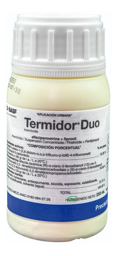 Insecticida Termidor Duo 250ml Alfacipermetrina + Fipronil 