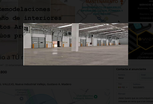 Bodega En Renta Nueva Industrial Vallejo Kf246