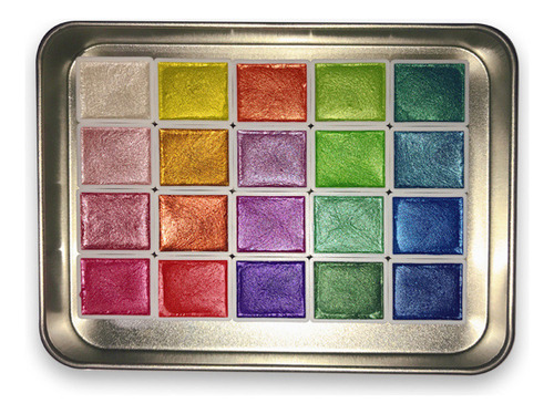 Set De Pintura De Acuarela, 20 Colores Modernos, Color Perla