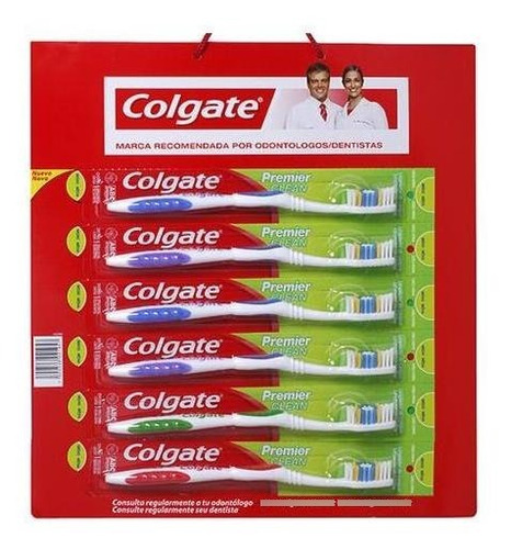 Cepillo De Dientes Colgate Premier Clean Pack De 6 Unidades