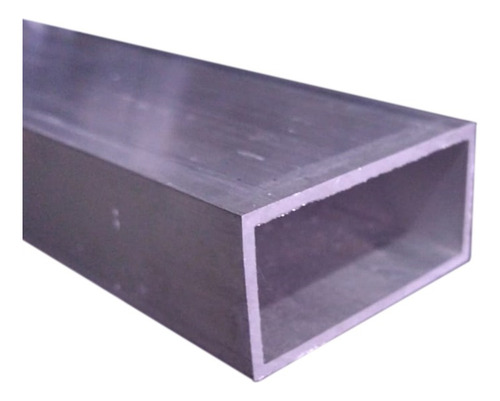 Tubo Rectangular Aluminio Natural Regla 50x25x1.5mm 6mts