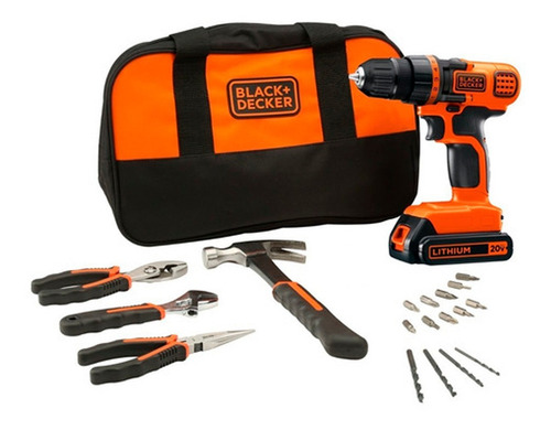 Imagen 1 de 4 de Taladro Inalámbrico Black+decker Ld120bh 20v Y Accesorios