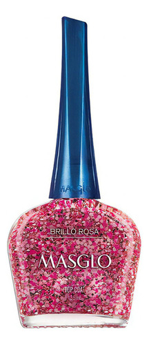 Esmalte Tradicional Glitter Brillo Rosa Masglo