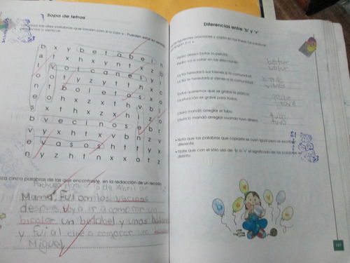 Español Tercer Grado (sor Juana) Sep, Año 1995, (contestado) (Usado)