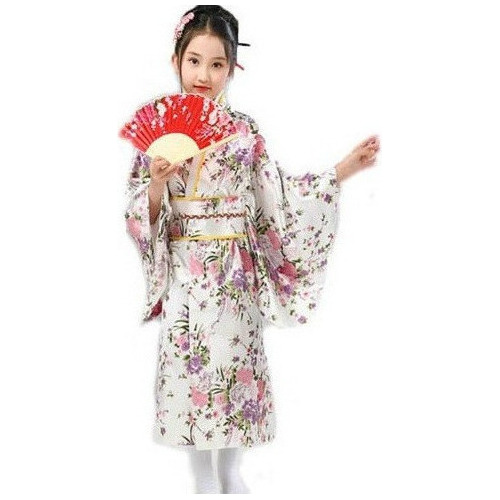 Vestido Japonés Kimono Bata Niñas Disfraz