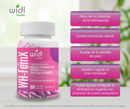 Widl Health Control Hormonal Menopausia Peso Isoflavonas 60c